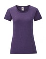 Dames T-shirt Iconic Fruit of the Loom 61-432-0 Heather Purple